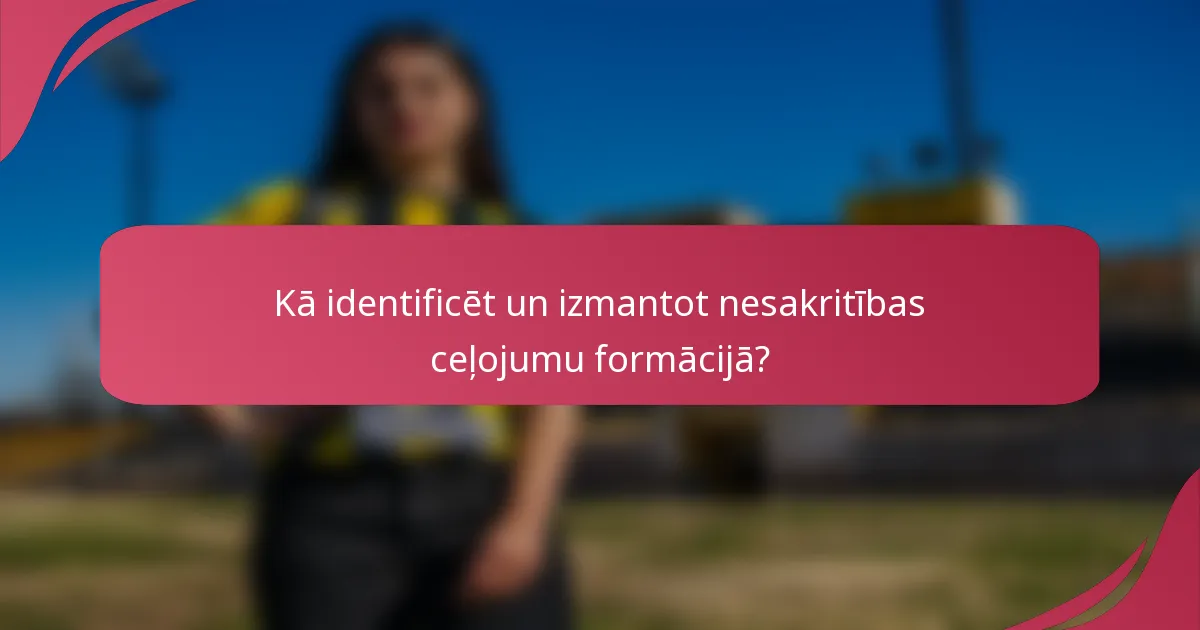 Kā identificēt un izmantot nesakritības ceļojumu formācijā?