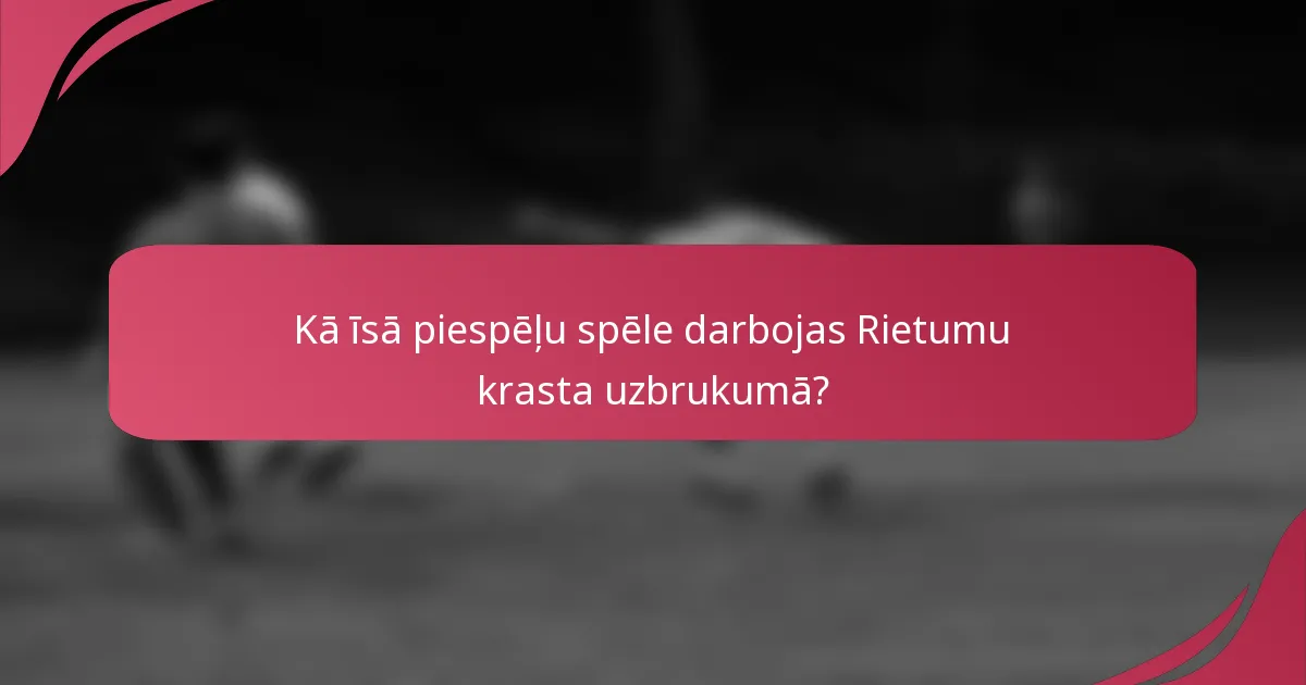 Kā īsā piespēļu spēle darbojas Rietumu krasta uzbrukumā?