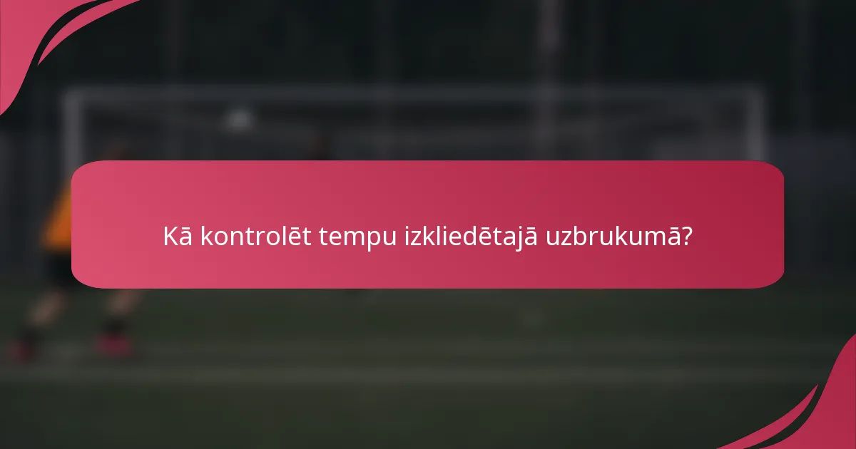 Kā kontrolēt tempu izkliedētajā uzbrukumā?