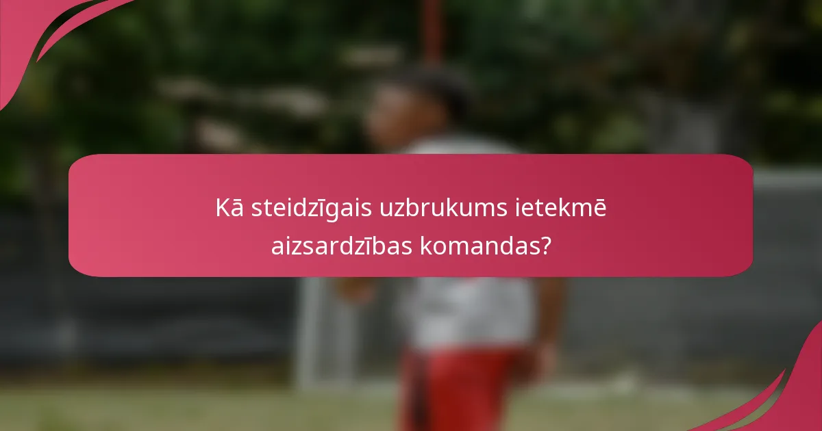 Kā steidzīgais uzbrukums ietekmē aizsardzības komandas?