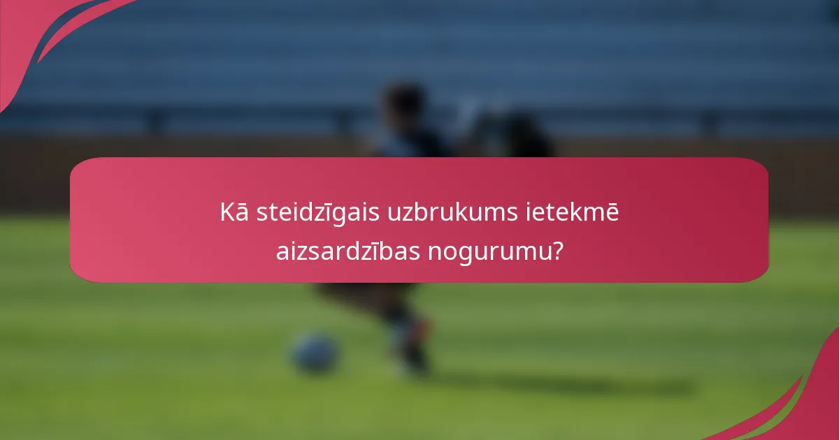 Kā steidzīgais uzbrukums ietekmē aizsardzības nogurumu?