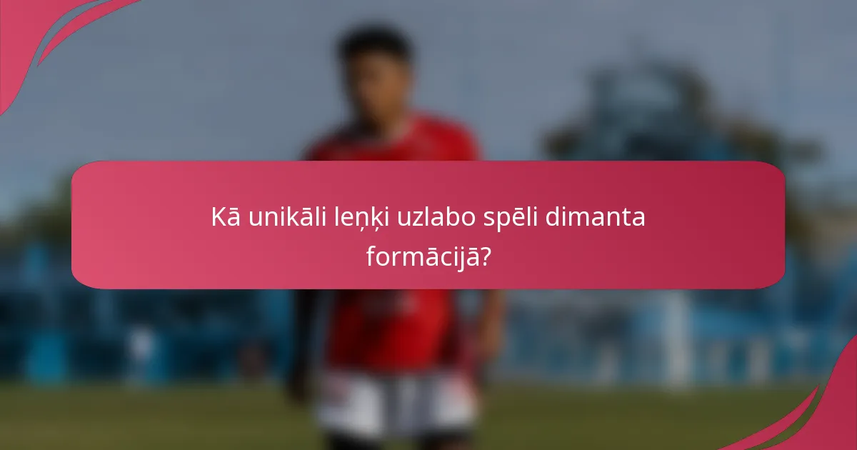 Kā unikāli leņķi uzlabo spēli dimanta formācijā?