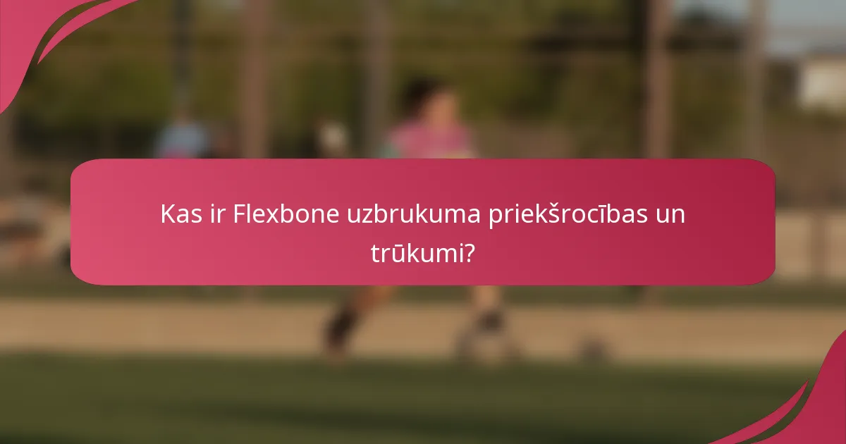 Kas ir Flexbone uzbrukuma priekšrocības un trūkumi?